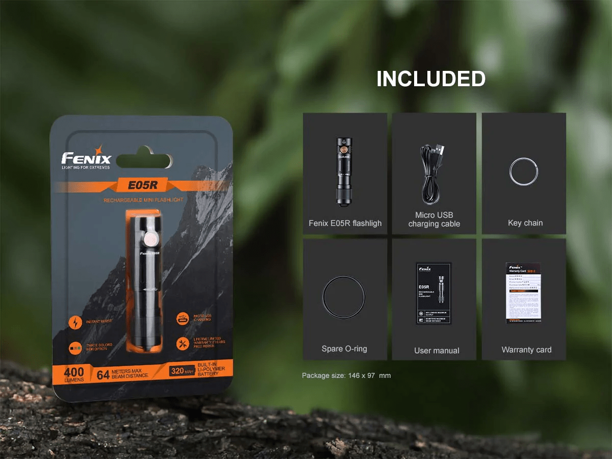 Fenix E05R Jet Black - b