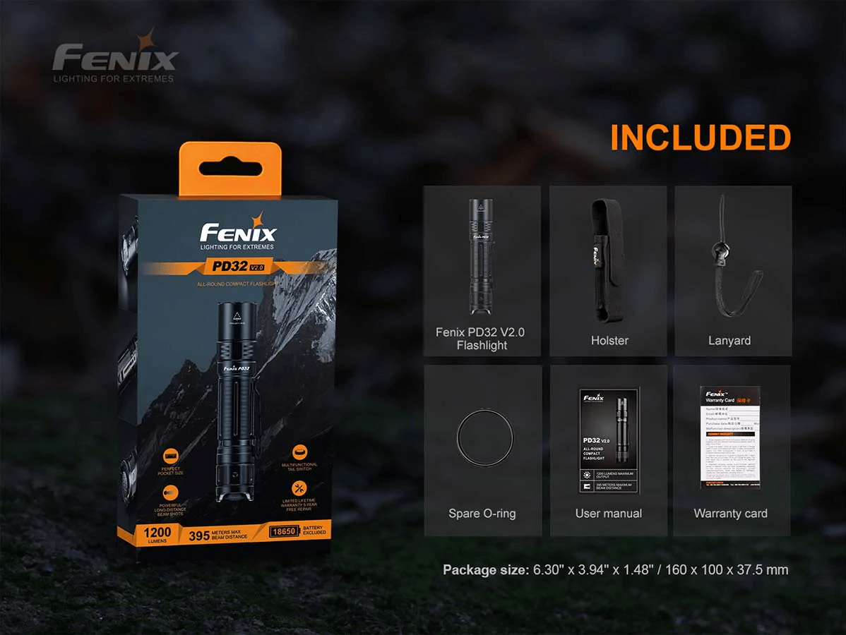 Fenix PD32 V2.0 Flashlight- b