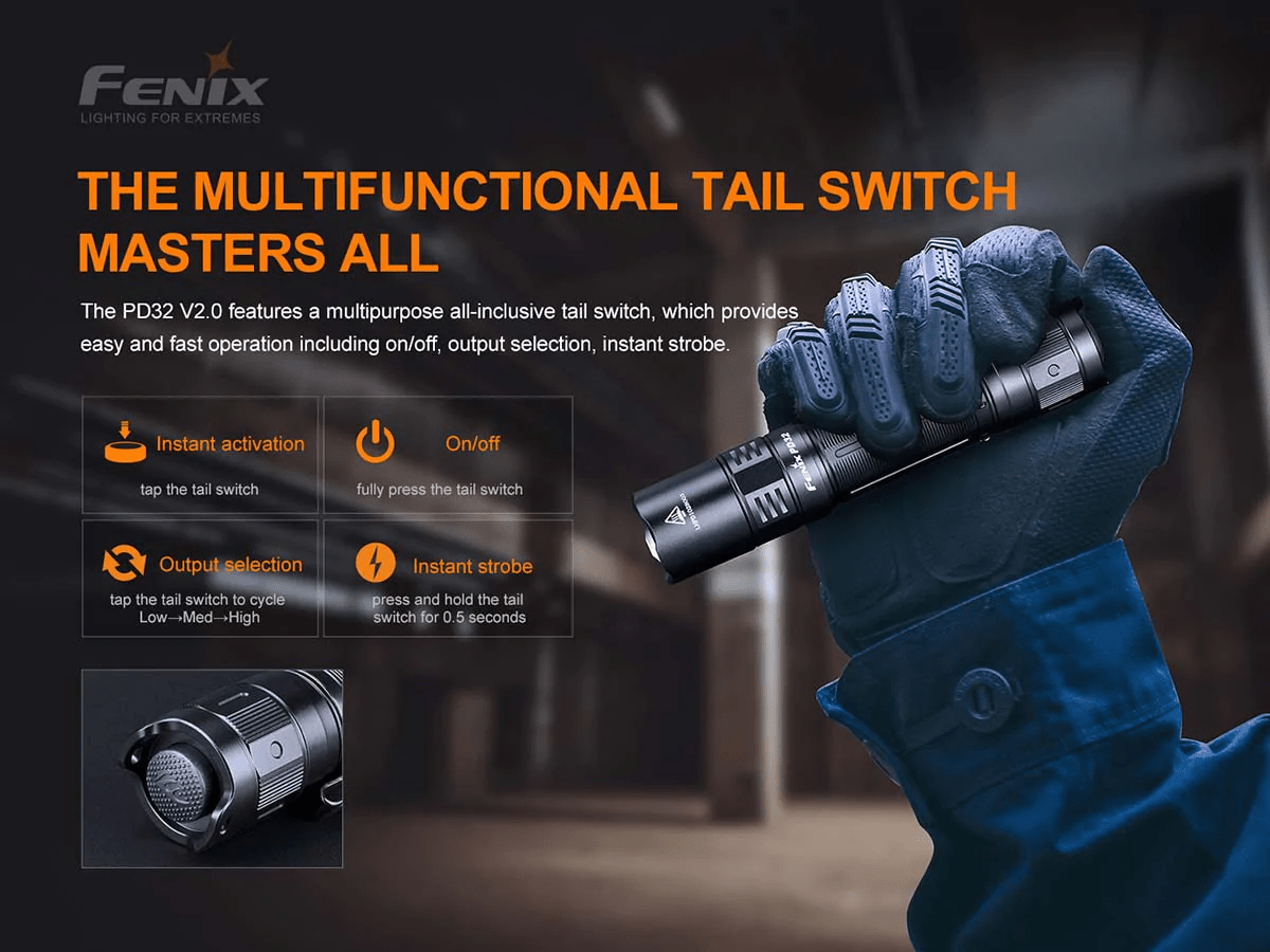 Fenix PD32 V2.0 Flashlight- d
