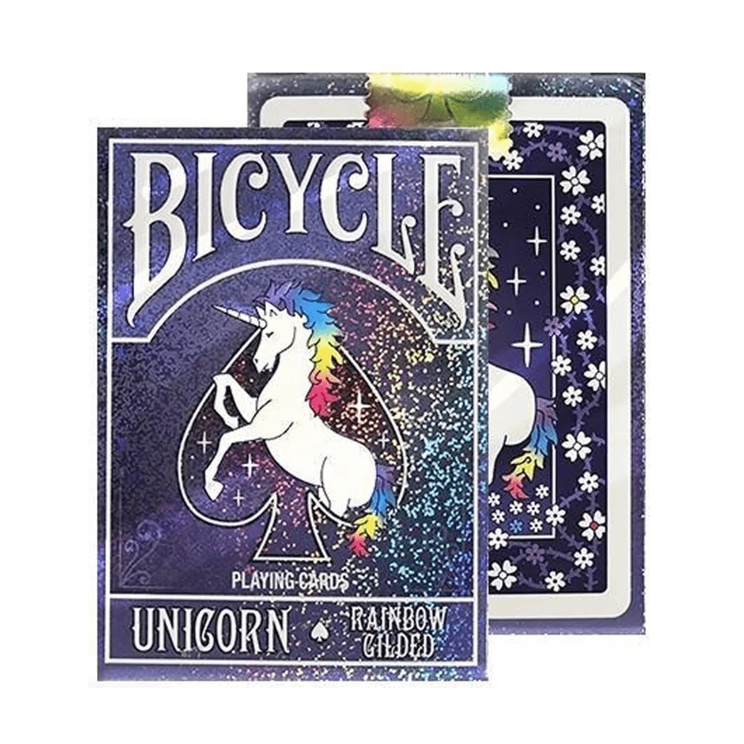 BYO-0079 BICYCLE® RAINBOW GILDED UNICORN PLAYING CARDS