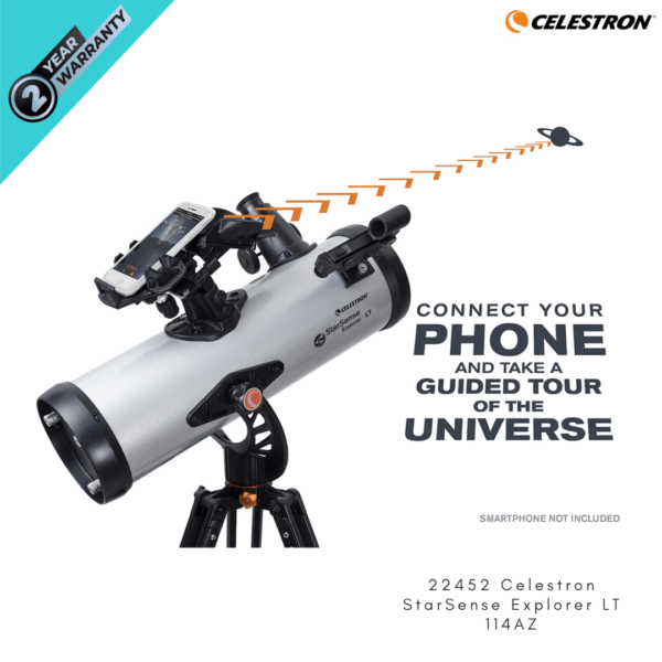 Celestron 22452 Starsense Explorer LT 114AZ Smartphone App-Enabled Newtonian Reflector Telescope
