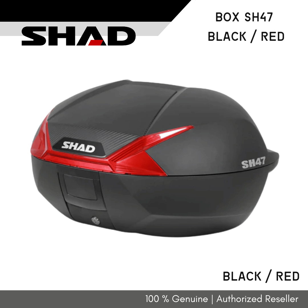 SHA-0003 SHAD Motorcycle Box SH47 Black_Red